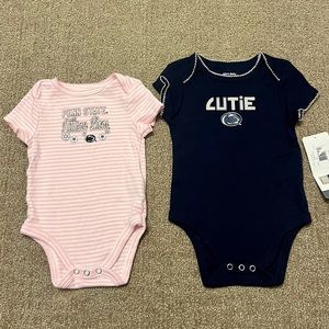 NWT Penn State Nittany Lions Baby Bodysuit Bundle Set of 2